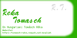 reka tomasch business card
